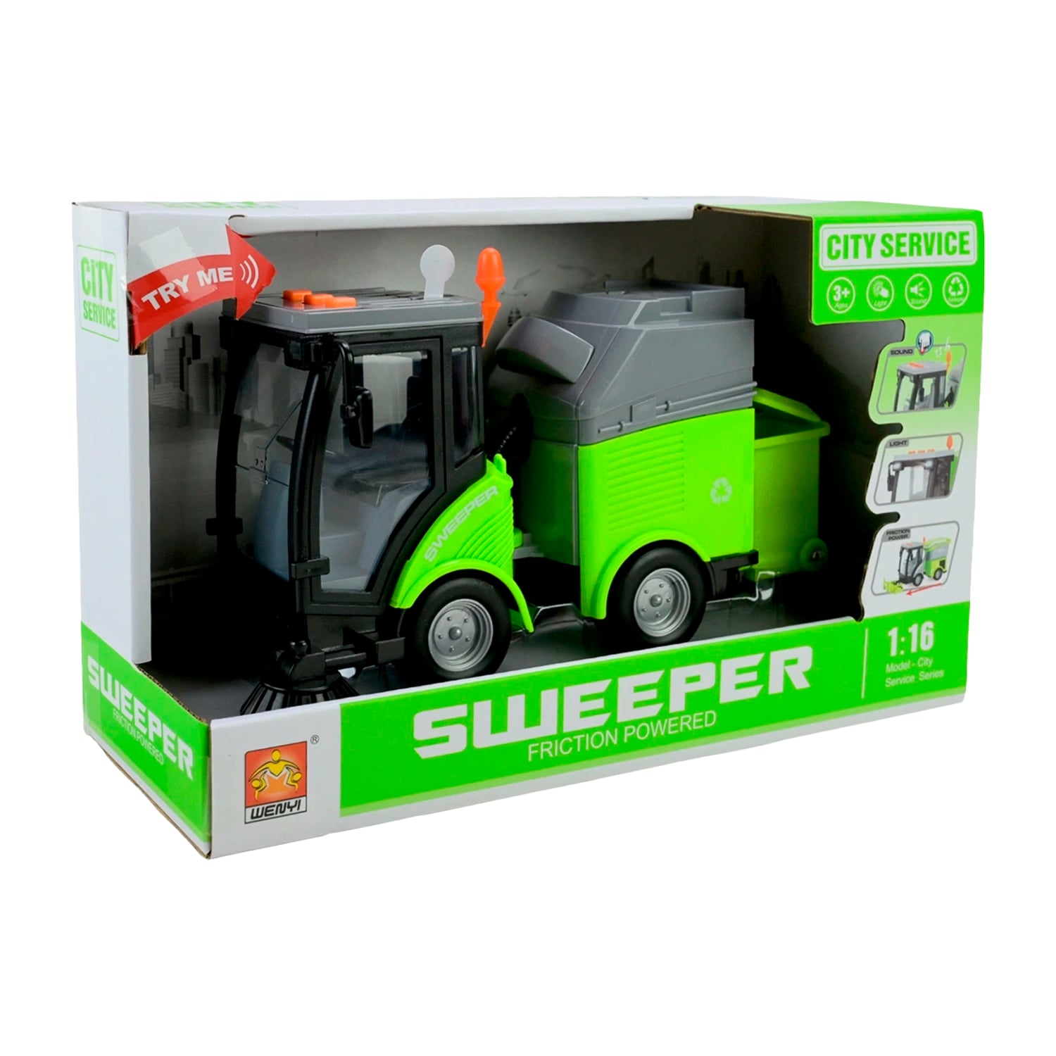 Дитяча машинка Shantou Jinxing Sweeper з музичними та світловими ефектами, від 3 років (WY680B)